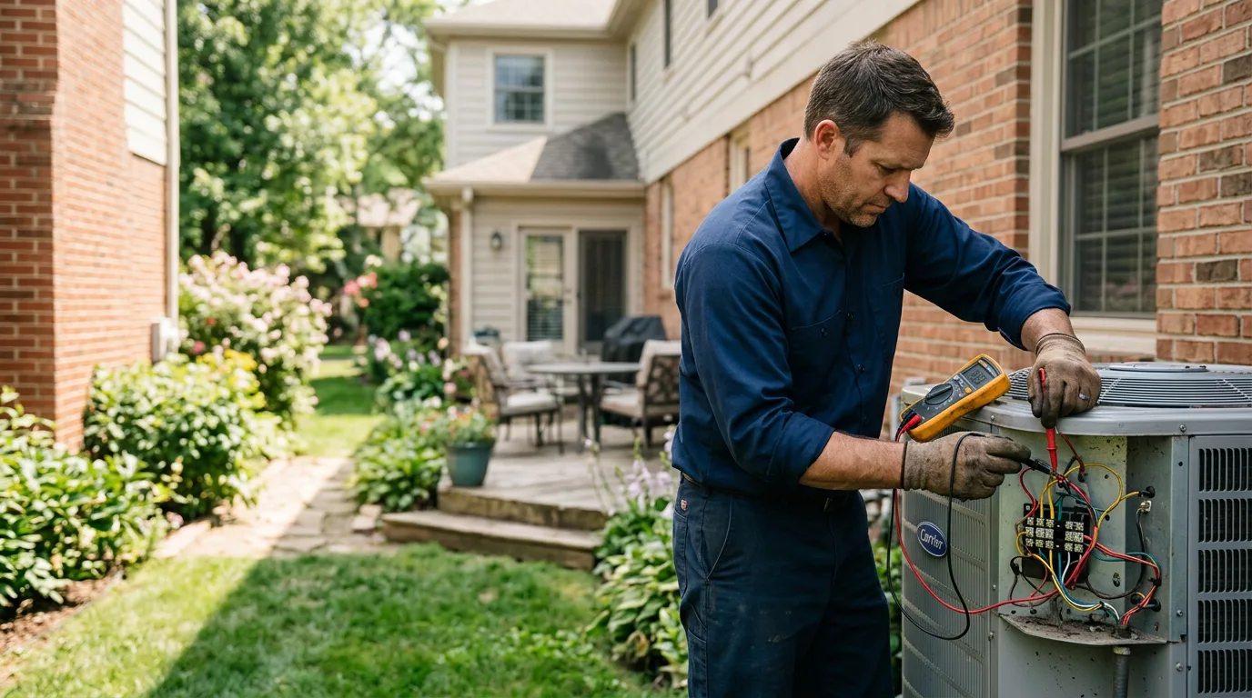 HVAC technician working near Marionville, VA